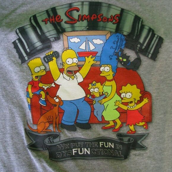 The Simpsons Fun In Dysfunctional T-Shirt - Picture 2 of 5